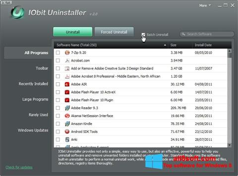 Screenshot IObit Uninstaller Windows 8