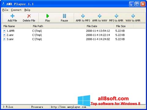 Screenshot AMR Player Windows 8
