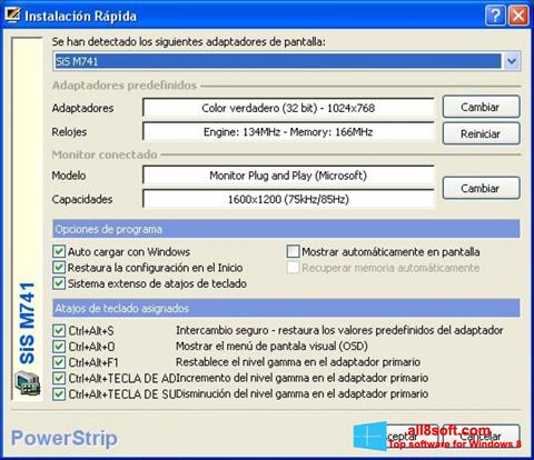 Screenshot PowerStrip Windows 8