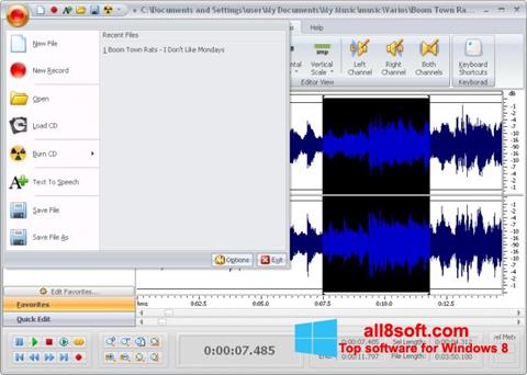 Screenshot Free Audio Editor Windows 8