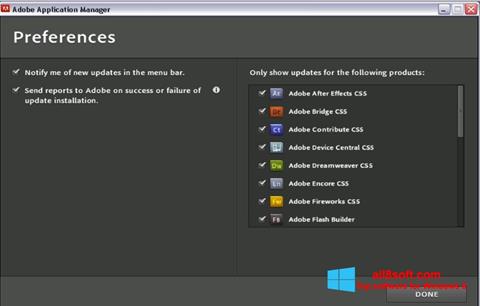 Screenshot Adobe Application Manager Windows 8