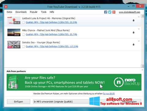 Screenshot Free YouTube Download Windows 8