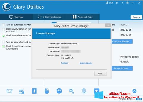 Screenshot Glary Utilities Windows 8