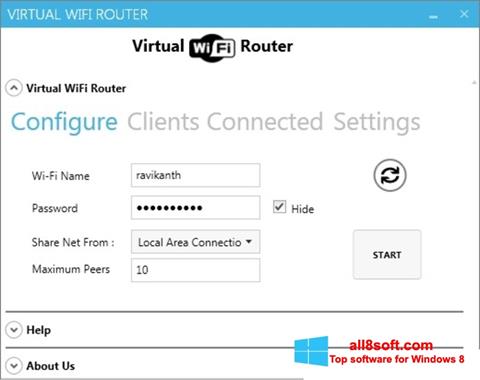 Screenshot Virtual WiFi Router Windows 8