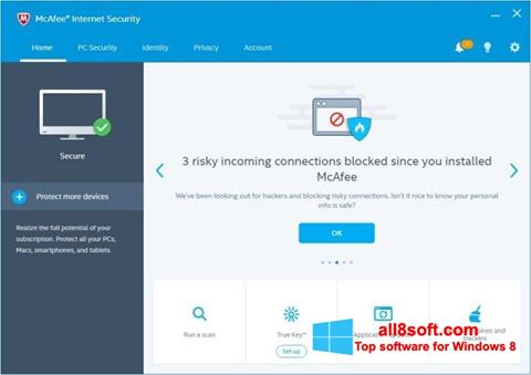 Screenshot McAfee Internet Security Windows 8