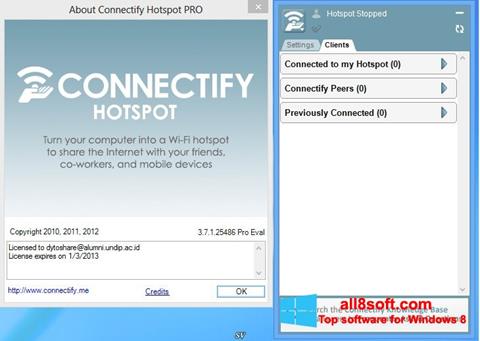 Screenshot Connectify Hotspot Windows 8