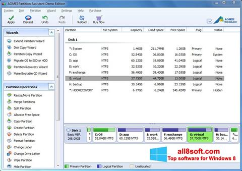 Screenshot AOMEI Partition Assistant Windows 8
