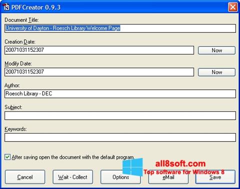 Screenshot PDFCreator Windows 8