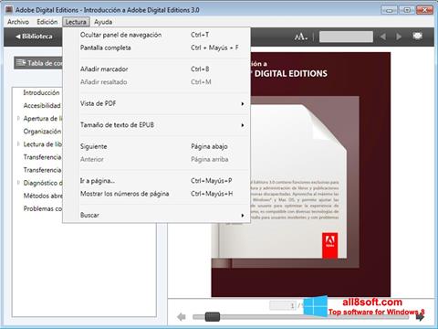 Screenshot Adobe Digital Editions Windows 8