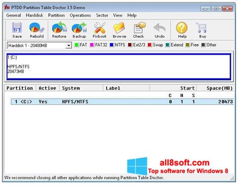 Screenshot Partition Table Doctor Windows 8