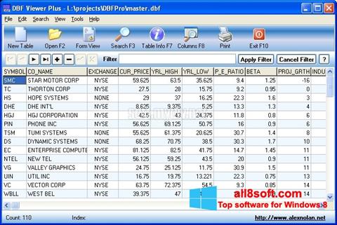 Screenshot DBF Viewer Windows 8